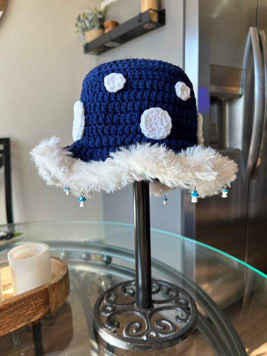 Blue Mushroom Bucket Hat